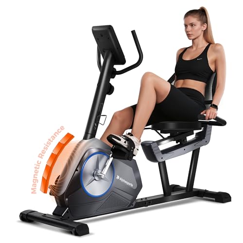 Recumbent Exercise Bike for Adult and Seniors,LUXECYCLES Stationary Bike,400 lbs Capacity,16-level Magnetic Resistance and Comfortable Adjust Seat