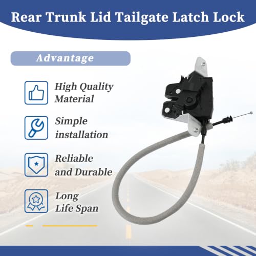 Getfarway Rear Trunk Lid Tailgate Latch Lock Compatible with Tesla Model S 2012-2021/Model X 2016-2021 Replace 6006654-00-B Rear Cover Lock Machine Trunk Door Lock Actuator by Getfarway - Used condition - Image 5