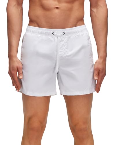 Mens Elastic Waist Boardshort, Swim Trunks 14" Length 5" Inseam2