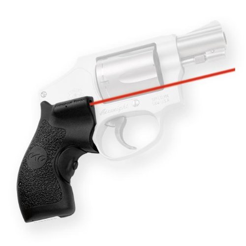 Crimson Trace LG-105 Lasergrips with Red Laser, Heavy Duty Construction and Instinctive Activation for S&W J-Frame Revolvers, Defensive Shooting and Competition