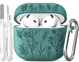 for Airpods 4 Case, Ekoonpft Flower Engraved Cases for Apple AirPods 4th Generation...