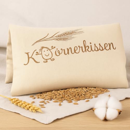 Betz Wärmekissen & Kältekissen 20x50 cm – Körnerkissen, mikrowellengeeignet mit natürlicher Getreidefüllung – Öko-Tex Bezug, abnehmbar & 60 °C waschbar – für Nacken, Rücken & Schulter