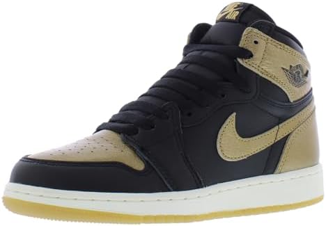 Tênis infantil Air Jordan 1 High OG (FD1437-071, preto/vela
