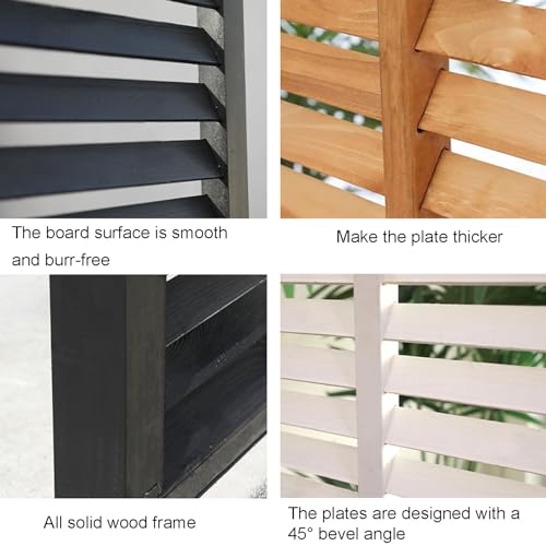 Valla de jardín resistente a la intemperie en madera decorativa premium 4