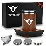 Rolling Knife Sharpener Kit, 4 Angle Magnetic, Diamond and Ceramic Discs