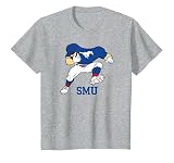 Kids SMU Mustangs Kids Football Player Gray Officially Licensed T-Shirt