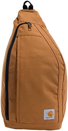Carhartt Mono Sling Backpack, Unisex Crossbody Bag for Travel and Hiking, Carhartt Brown