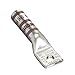 Panduit LCB1-56-E Tin-Plated Copper Compression Connector Lug, One-Hole, Long Barrel, #1 AWG Wire, 5/16" Stud Hole
