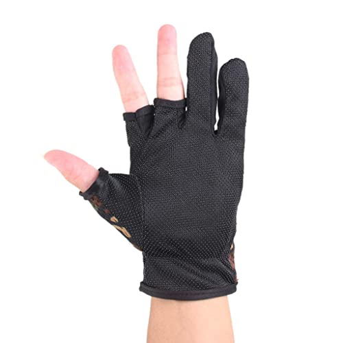 shamjina Luvas de Pesca com Três Dedos Decotados. Chapéu Anti-mosquito Protetor Contra Insetos Anti-