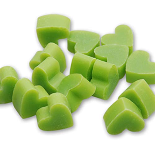 Florex Schafmilchseife Lot de 50 mini mini cœurs en forme de pomme dans un sachet en organza