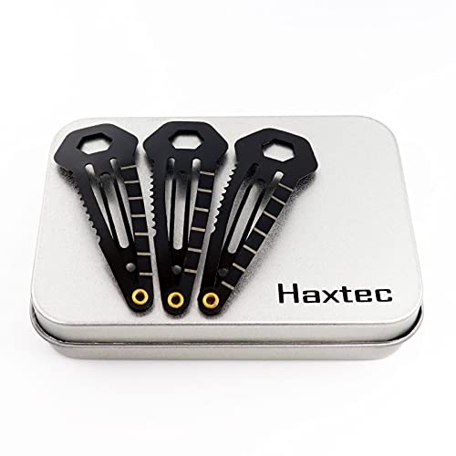 Haxtec 3 Pack Multi Tool Tactical Hair Clips Multi-Functional EDC Survival Kit For Women Tactical Stocking Stuffers Christmas Gift- 3 Packs