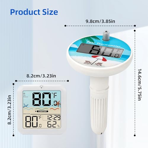 AHJ Wireless Digital Pool Thermometer Floating for Pool Swimming Hot Tub by AHJ - Used condition - Image 4