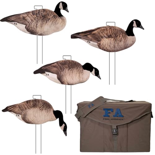 Final Approach Last Pass Honker Silhouette Decoys 60 Pack with Flocked Head with Bag - Gen 5