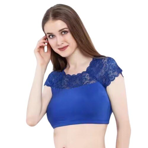 Elegant Modern Vichitra Silk Solid Designer Blouse for Saree | Stylish Short Sleeve Stitched Bollywood Ethnic-image-20