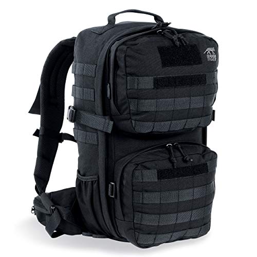 Tasmanian Tiger TT Combat Pack MK II Molle-Kompatibler EDC-Daypack mit vielen Fächern Armee-Rucksack für Damen und Herren 22L Volumen, Schwarz