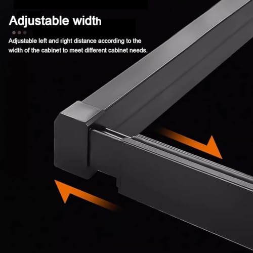 Extendable Drying Rack for Closet & Laundry Room – Space-Saving Aluminum Alloy Pants Organizer Drawer, Adjustable Length Shelf for Washing Machines & Wardrobes