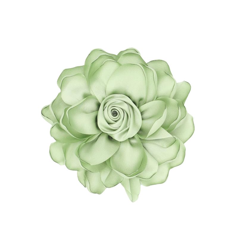 Image of Rose Brooch and Pin for Women Elegant Delicate Flower Pin Shawl Clip Duck Beak Clip for Women's Dress Banquet Party Jewelry Gift