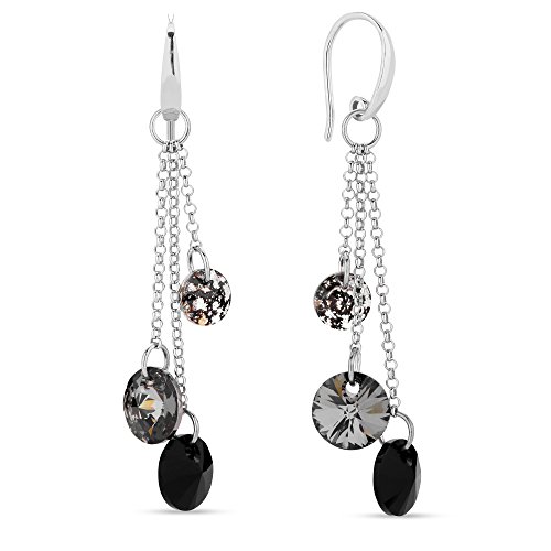 Lunghi orecchini pendenti con Swarovski Elements