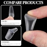 240 sztuk tipsów do paznokci żelowych, tipsy do paznokci, pełne pokrycie, długie kwadratowe tipsy, przezroczyste końcówki do paznokci Soft Gel Press on Nail Tip do samodzielnego przedłużania paznokci