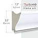 TV Guard Frame TV Bezel, Compatible With Samsung The Frame TV, 55 Inch, Modern White, Suitable for Wall Mounted Televisions