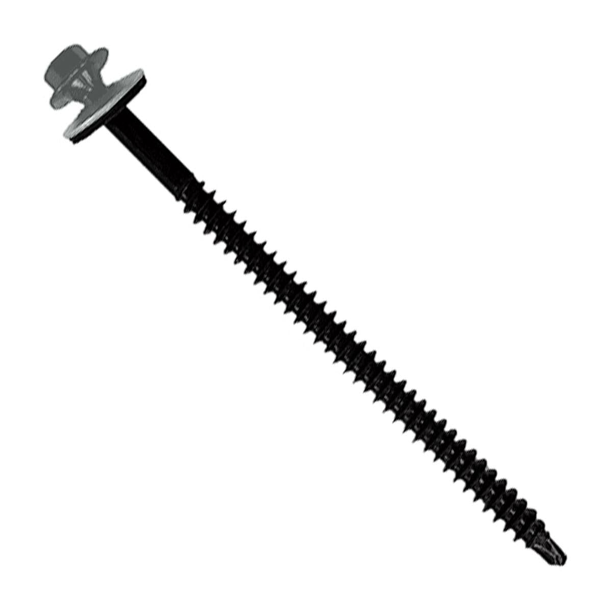 Fasteners Plus ST Fastening #12 x 3-3/4" InsulDrill Metal Roofing Screw - Light Gray (Pack of 100)