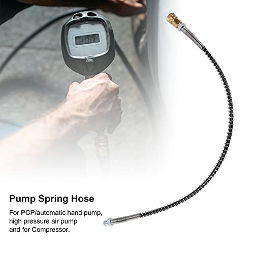 Tubo Flessibile A Molla Alta Pressione 50cm - Per Pompe PCP E Compressori - Acciaio Inox - Foto 14