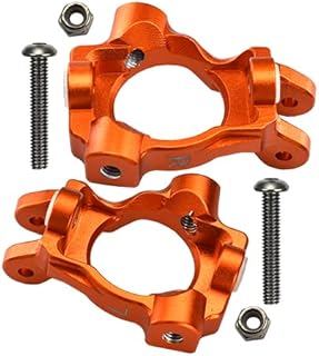 GPM For Losi 1:10 Lasernut U4 Tenacity LOS03028 / Tenacity DB Pro LOS03027V2 Upgrade Parts Aluminum Front C-Hubs - 6Pc Set Orange