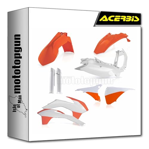 Kit cache carenage Acerbis 0017204.553.015 pour KTM EXC 300 face aux pistes enduro de montagne