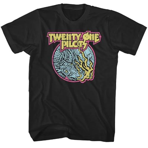 Twenty One Pilots Men's Flame Dragon T-Shirt Black X-Large | Officially Licensed Merchandise
