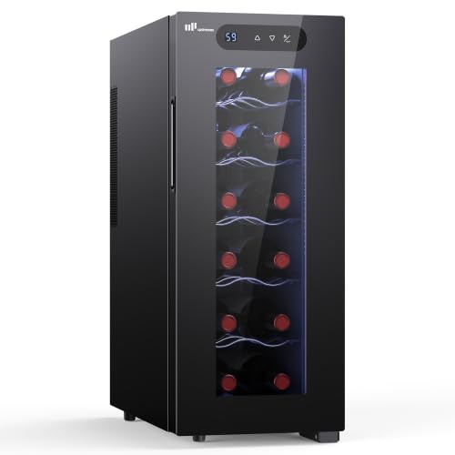 Image of Upstreman 12 Bottle Small Wine Fridge, Thermoelectric Wine Cooler