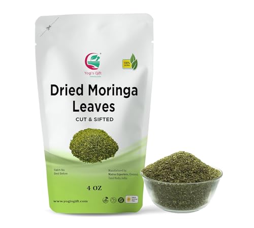 Moringa Leaves Loose 4 oz | Make tea, Springle on salad, Ground and use it | 100% natural Moringa leaf only no stems | te de moringa | by Yogi’s Gift®