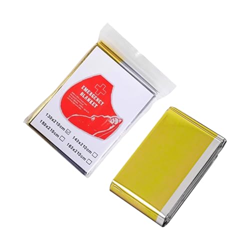 Générique Thermal Blanket – Reflective Foil Survival Cover, Extra Large Body Size for Camping Hiking, Waterproof Insulated Blanket for Outdoor Use, Survival Safety Equipment for Cold Weather Travel