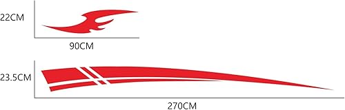 Miniatura 3 de Calcomanía de vinilo de rayas de carreras para automóvil, diseño de rayas decorativas, para automóvil, SUV, camión, accesorios impermeables de 106 x