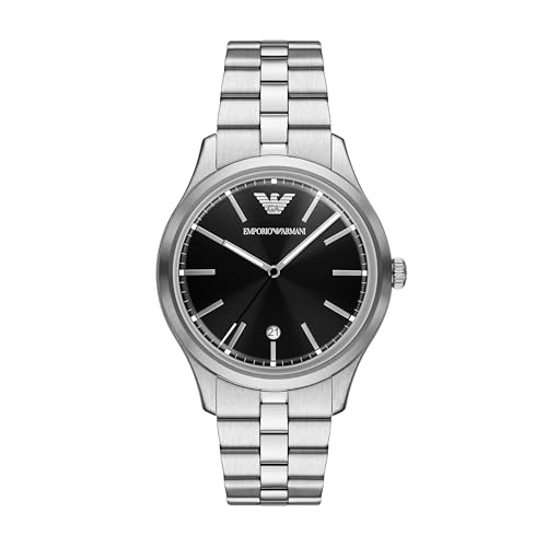 Montre à trois aiguilles Emporio Armani AR11732 montre homme acier inoxydable cadran gris