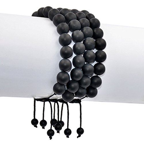 Image of AD Beads Natural 10mm Gemstone Bracelets Healing Power Crystal Macrame Adjustable 7-9 Inch