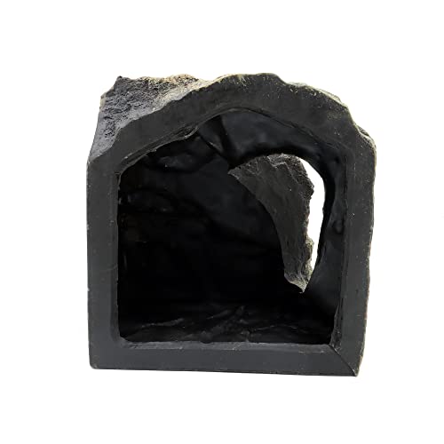 image for JIHAQUA Large Resin Reptile Tank Accessories Hideouts Cave Habitat Dec