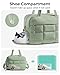 BAGSMART Gym Bag for Women, Carry on Travel Duffel Bag, Water-resistant Weekender with Shoe Compartment for Gym Travel Work, Green, Medium