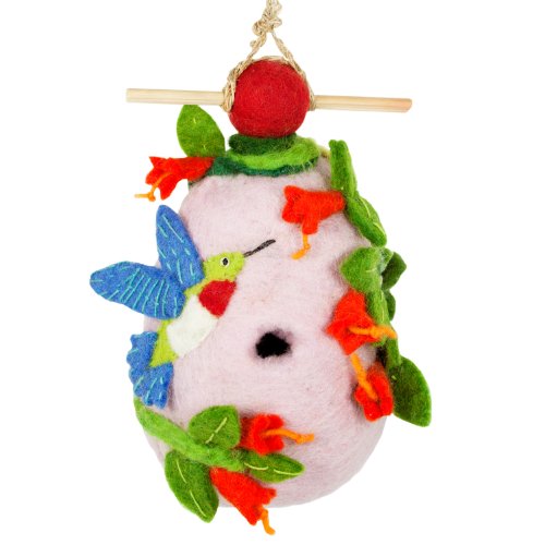 Dzi Handmade Designs Tibetan Collection, Birdhouse Hummingbird #TOP2