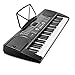 Hamzer 61 Key Digital Keyboard Piano with Stand & Bench, Beginner Electric Piano Keyboard Kit with Speakers, Headphones, Microphone, Keynote Stickers