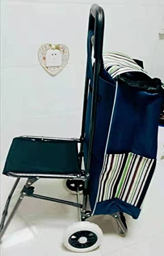 Multifunktions-Einkaufswagen mit Sitz (Größe: 55,9 cm, 30,5 cm, 20,3 cm) für Einkaufen, Reisen, Freizeit, Angeln – Bild 6