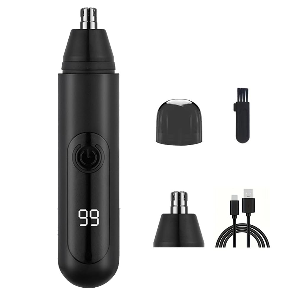 Ear and Nose Hair Trimmer Clipper for Men Women USB Rechargeable Professional Painless Eyebrow Facial Ear Nose Hair