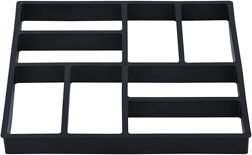 Miniatura 3 de vidaXL Pavimento reutilizable, 15.7 x 15.7 x 1.6 pulgadas, herramienta de mejora del hogar al aire libre, material plástico resistente, negro,