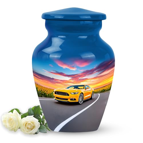 Image of Car Urn - Keep Sake for Ashes - 3 Inch - Pack of 1 - Unique Urns for Human Ashes - Miniature Urn for Adult Men & Women - Memorial Urns for Male & Female