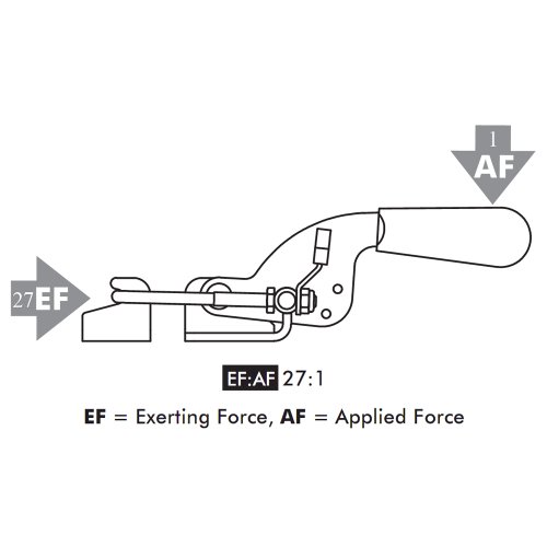 DE-STA-CO 323 Pull Action Latch Clamp with Threaded U-Bolt - Thumbnail 2