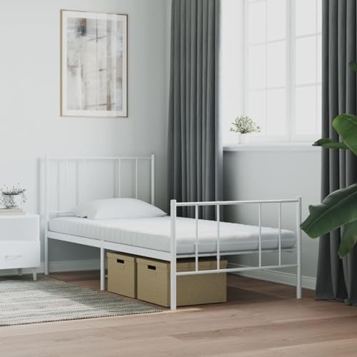 Homgoday Colchón de espuma blanca 80 x 200 cm 7 zonas dureza 20 ILD, colchón para sofá cama, colchón para cama o cama con marco