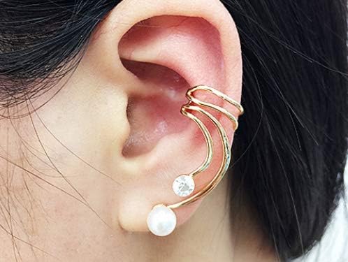 Amazon E1 可愛い真珠のイヤーカフが登場 お洒落 イヤーカフ ピアス風 レディースアクセサリー ネックレス 通販