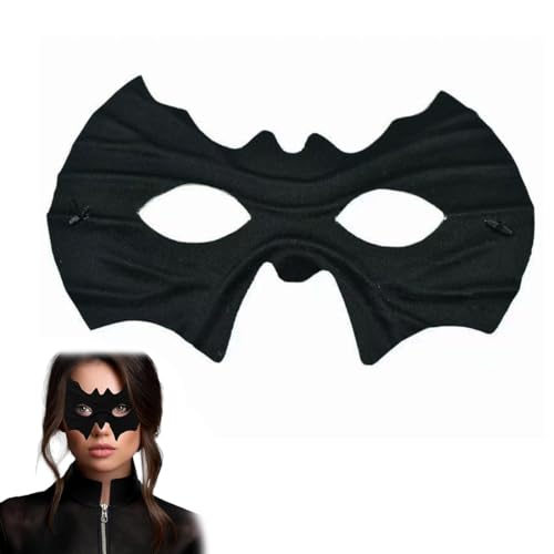 LQIOACU 1 Piezas Máscara de murciélago para Halloween, Máscara negra, Accesorios de disfraz de cosplay de Halloween, para niños, niñas, niños