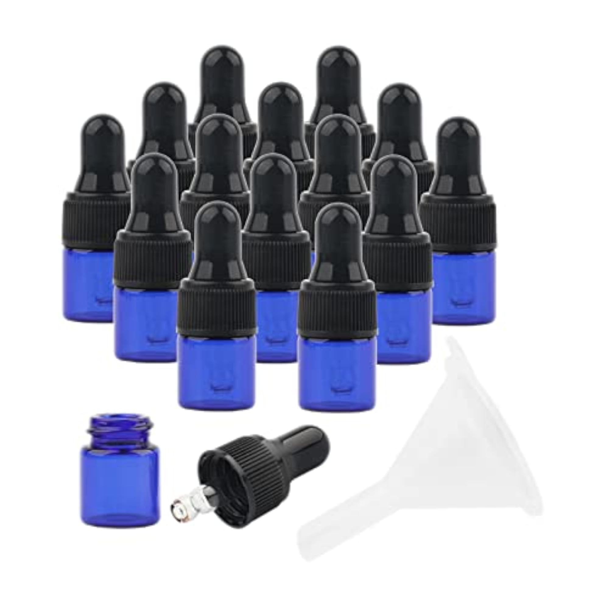 15 Pieces Glass Dropping Bottles for Perfume Storage