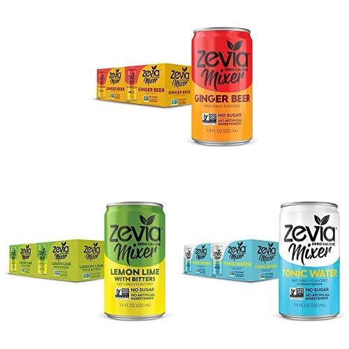 Zevia Zero Calorie Mixer, Ginger Beer, Lemon Lime With