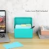 BTSKY 1 Pack 4 x 6 inch Index Card Box - Index Card Holder Notecard Box Recipe Organizer Plastic Storage Organizer for Filling Cards, Notes, Flashcards, Recipes, Green(Not Include Cards)
